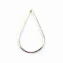 925 Silver Rings , drop, Closed, 15x25mm x 1pc