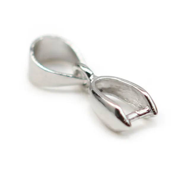 Silver 925 Rhodium Bail 6x14mm x  1 pcs 