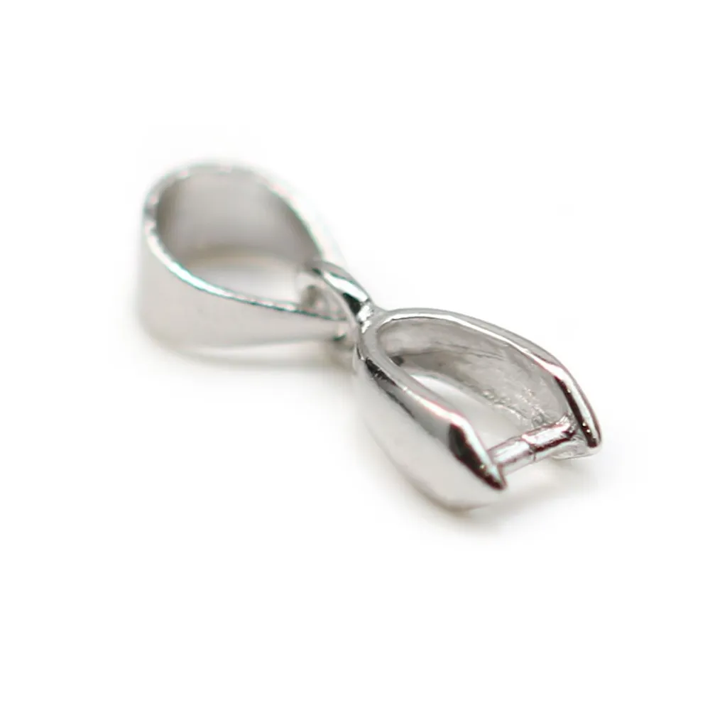 Bélière, Argent 925 Rhodié, 6x14mm x 1pc 