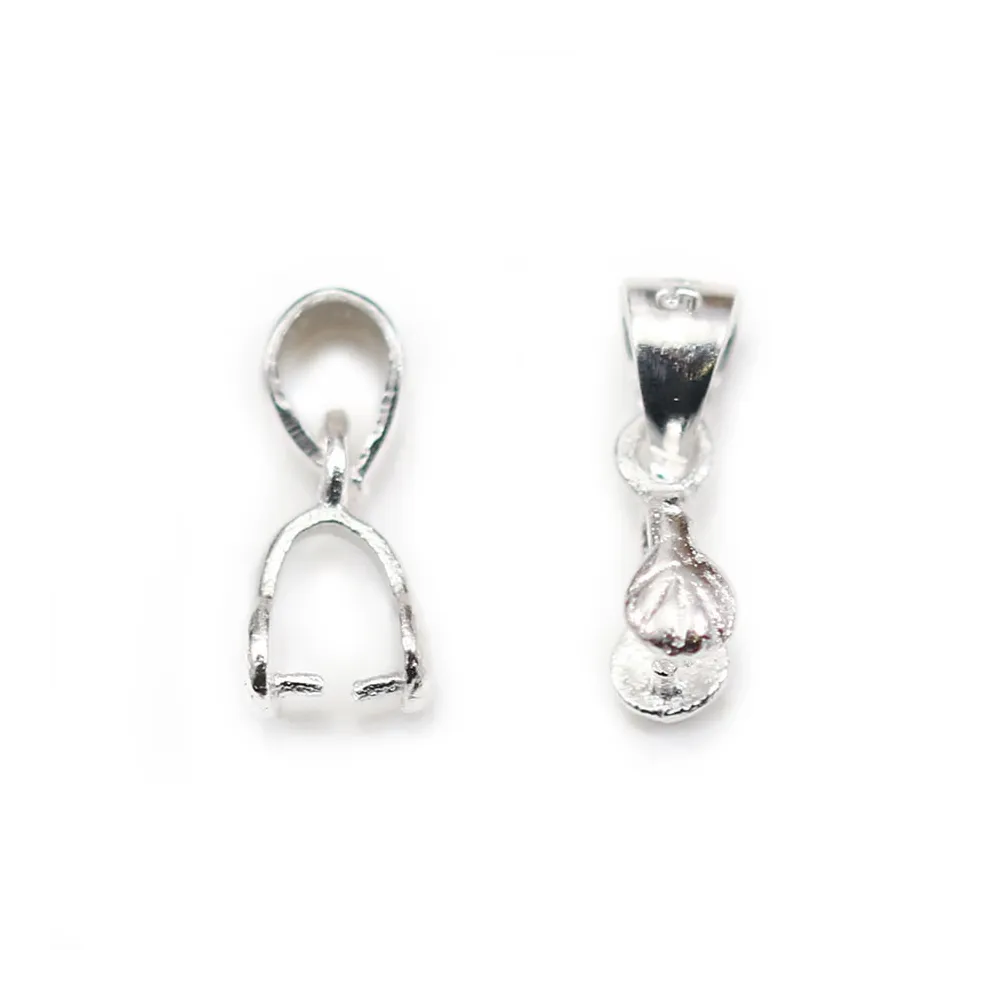 Shell pendant bail, Silver 925 13x3.2mm x 1pc