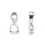 Bélière coquillage, Argent 925, 13x3.2mm, x 1pc