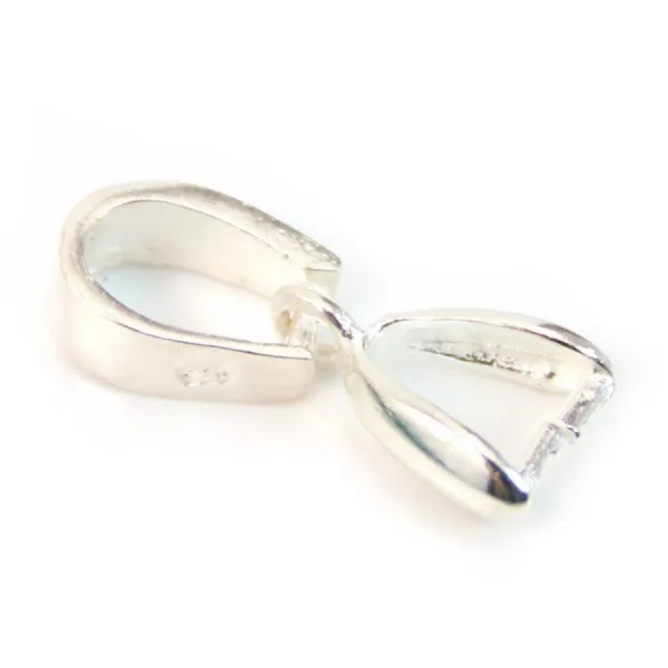 Smooth pendant bail, Silver 925  ,7.5x18mm x 1pc