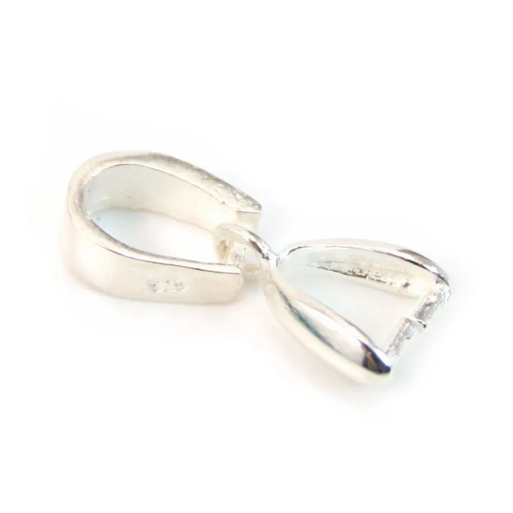 Attache pendentif & bélière, argent 925, 7.5x18mm x 1pc