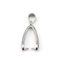 Silver 925 rhodium hanger 8.5x15mm x 1pc