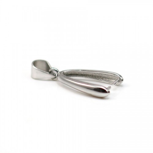 Bélière en argent 925 rhodié 10x22mm x 1pc