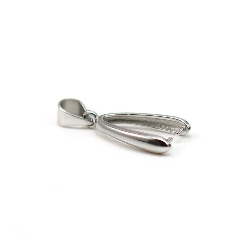 Bélière en argent 925 rhodié 10x22mm x 1pc