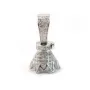 Attach pompom with strass ,sterling silver 925 rhodium,23mm x 1pc