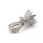 Attach pompom with strass ,sterling silver 925 rhodium,23mm x 1pc