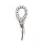 Argent 925 Rhodié Bélière  avec 1 strasses18mm x 1 pcs 