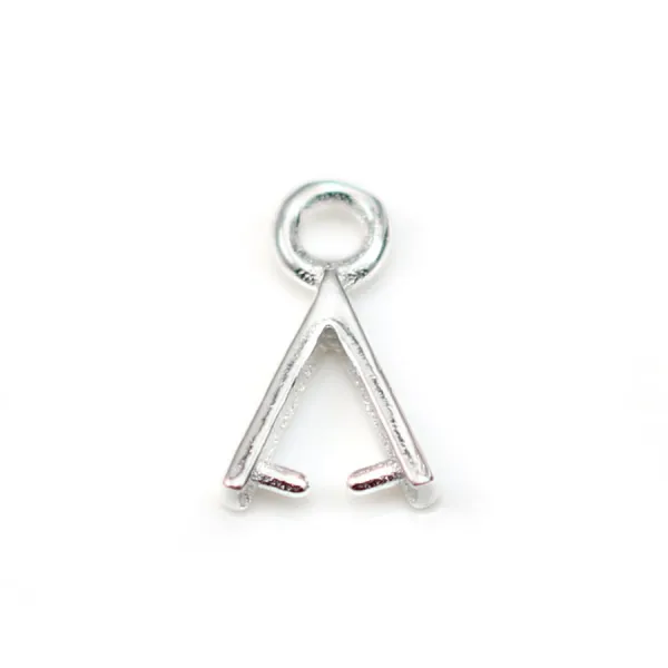 925 silver pendant clip 7.5x11mm x 2pcs 