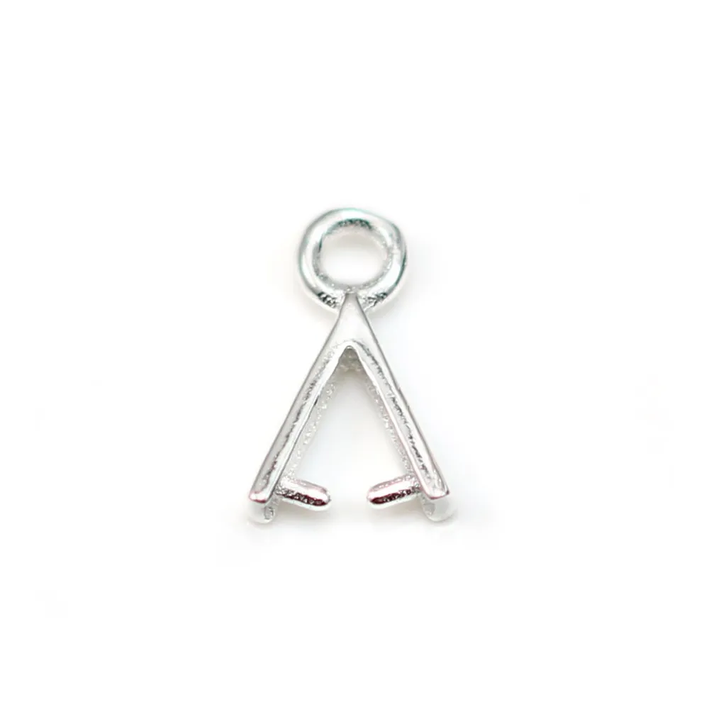 925 silver pendant clip 7.5x11mm x 2pcs 