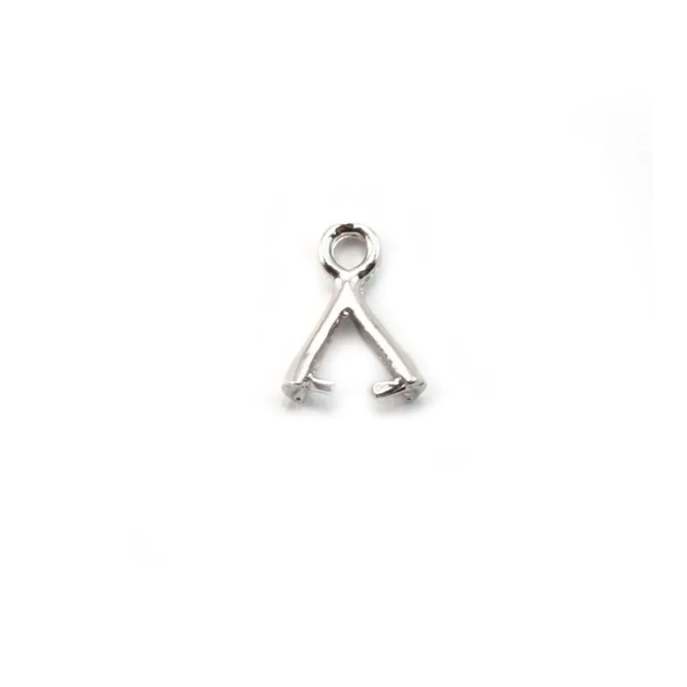 Argent 925 Bélière  6x7.5mm x 2pcs 