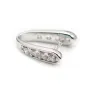 Silver 925 Rhodium Bail  with  strasses 3.7x14mm x 1 pcs 