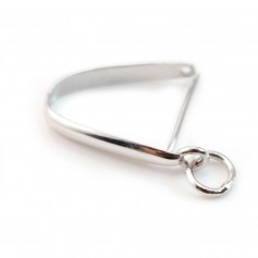 Arch Bail,  Silver 925 rhodium 2.5x15mm x 1 pcs