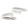 Arch Bail,  Silver 925 rhodium 2.5x15mm x 1 pcs