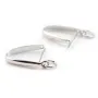  Bélière Arche, Argent 925 rhodié, 2.5x15mm x 1pc