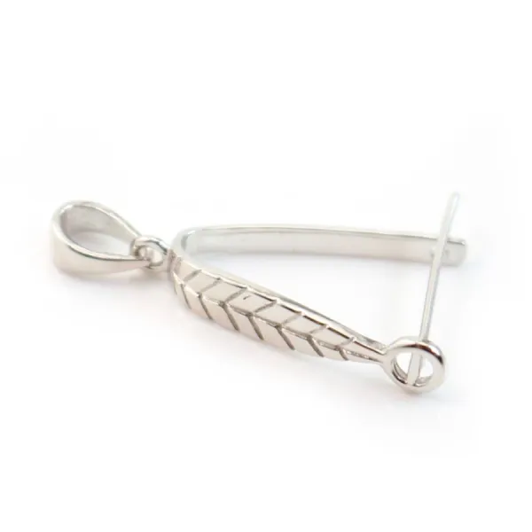 Arch Bail, Silver 925 rhodium 12x28mm x 1 pcs