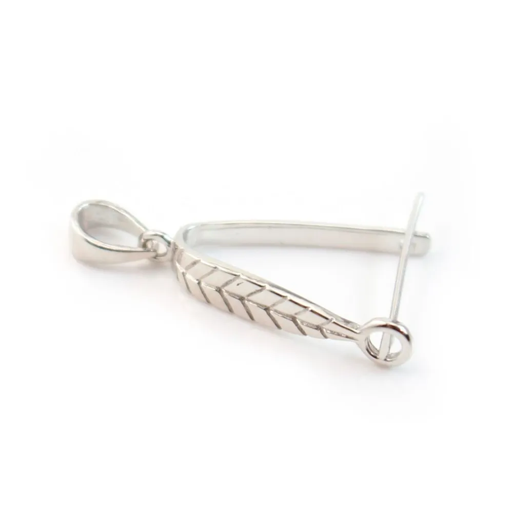 Arch Bail, Silver 925 rhodium 12x28mm x 1 pcs