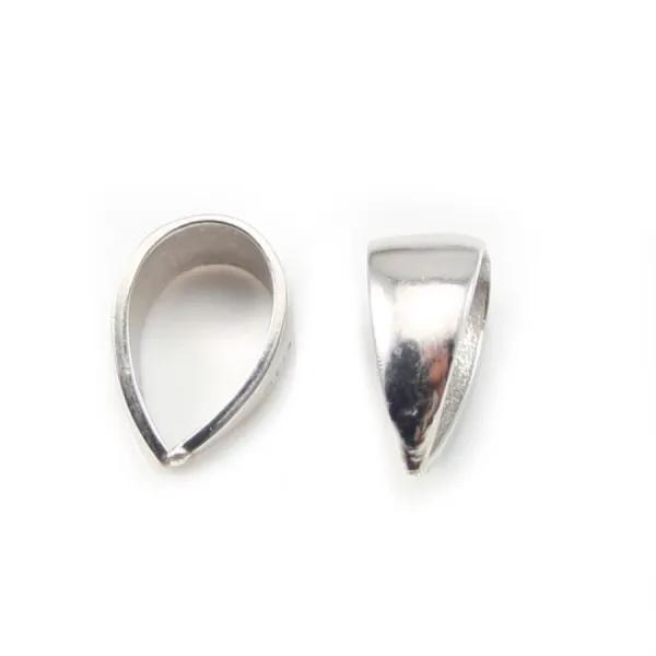 Silver 925 rhodium Bail 8x11mm x 1 pcs 
