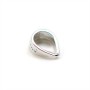 925 silver drop shaped pendant clip 5x7mm x 2pcs 