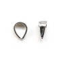 925 silver drop shaped pendant clip 5x7mm x 2pcs 
