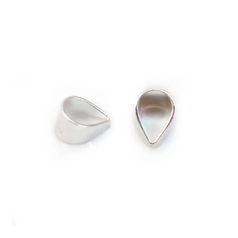 Bélière goutte, argent 925, 4x6mm x 2pcs 