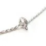Poussoir attache breloque pour corde,zircons, Argent 925, 7 mm  x1pc