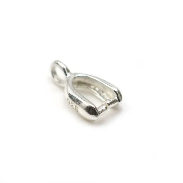 Pendant clip, in 925 silver, 4.5 * 7.5mm x 4pcs