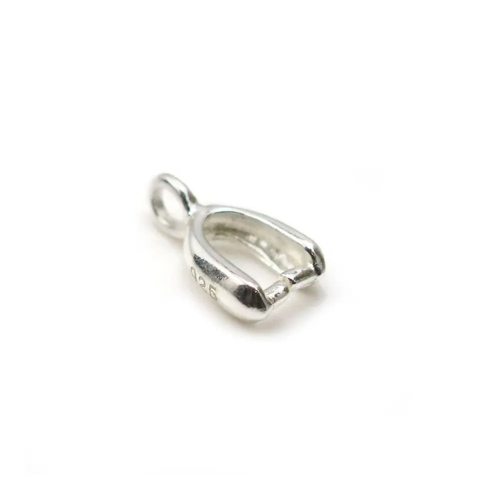 Attache pendentif, en argent 925, 4.5 * 7.5mm x 4pcs