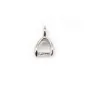 Rhodium 925 silver pendant clip 5x4.5mm x 4pcs
