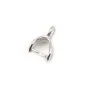 Argent 925 Bélière rhodié 4.5x7.5mm x 2pcs 