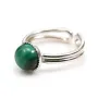 Bague   réglable support rond 8mm en argent 925 x 1pc