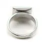 Argent 925 Bague réglable support carre 12mm x 1pc