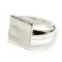 Argent 925 Bague réglable support carre 12mm x 1pc