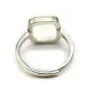 Bague réglable support cabochon carré 10mm en argent 925 x 1pc