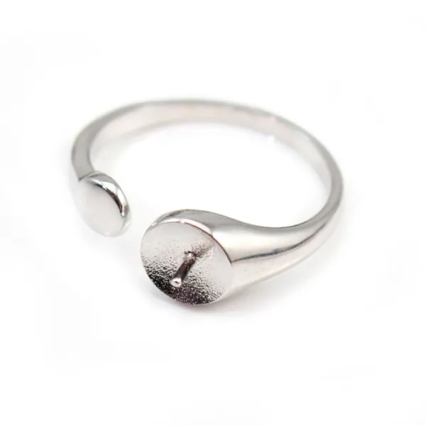 Argent 925 Rhodié Bague réglable x 1pc