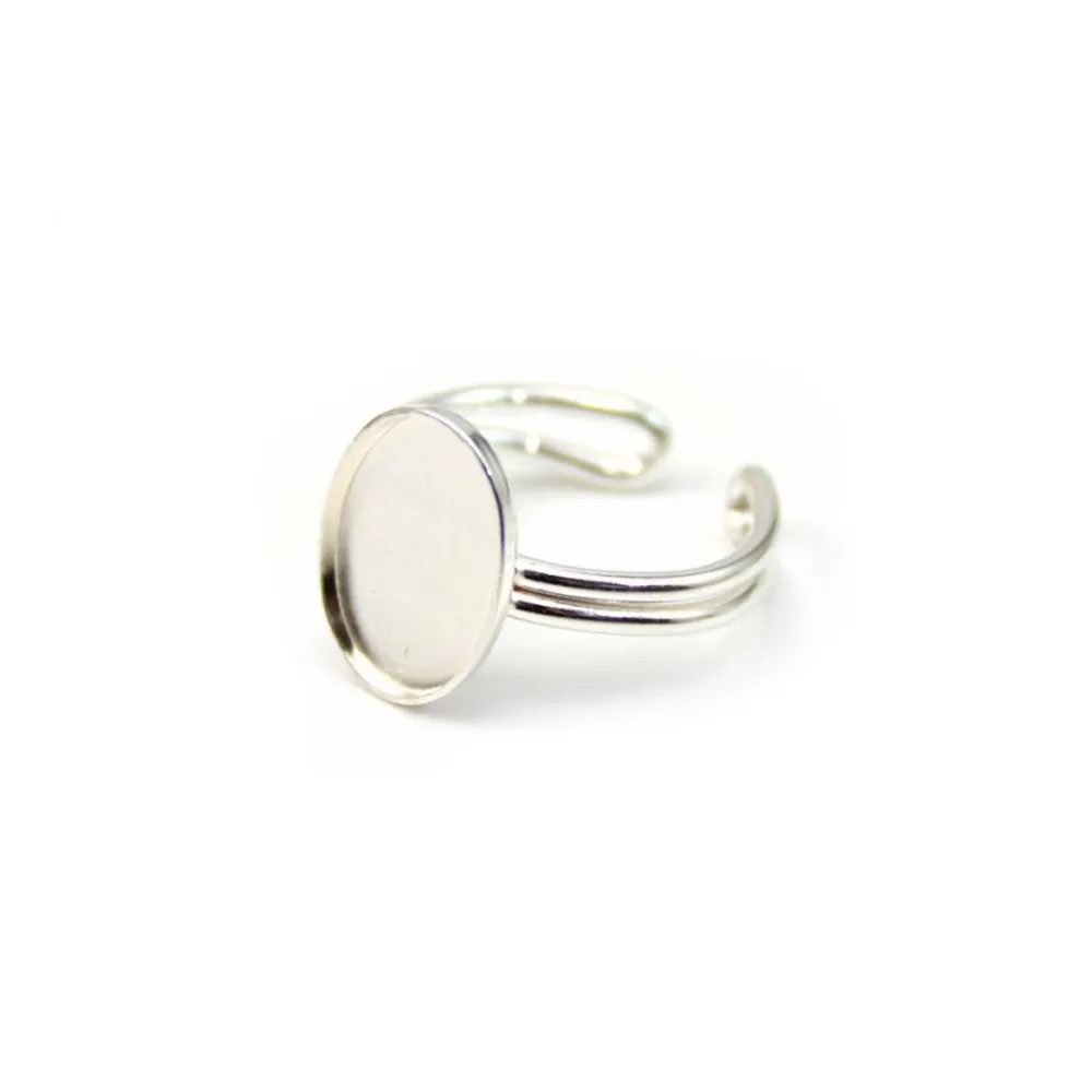 Holder adjustable ring 14mm 925 x 1pc