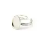 Bague réglable support 14mm  argent 925 x 1pc
