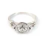 Argent 925 support bague pour perles semi-percés taille 7-10mm x 1pc