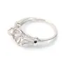 Argent 925 support bague pour perles semi-percés taille 7-10mm x 1pc