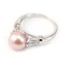 Argent 925 support bague pour perles semi-percés taille 7-10mm x 1pc