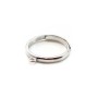 Monture de bague réglable en argent 925 rhodié avec 1 anneau x 1pc