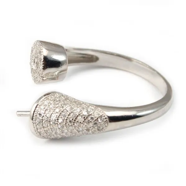 Silver 925 bague with ZC x 1pc