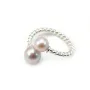 925 sterling silver flexible twisted ring double half drilled x 1pc