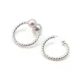 925 sterling silver flexible twisted ring double half drilled x 1pc