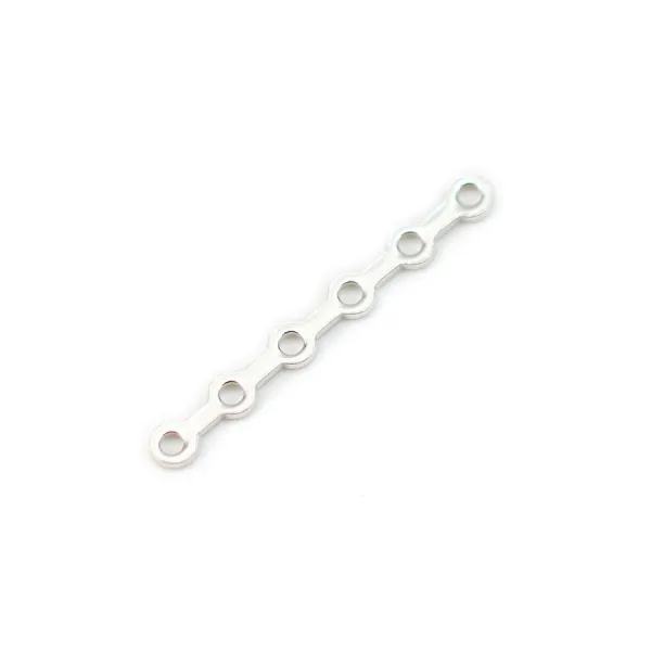 Argent 925 Barrette 4 Rangs  x 2pcs