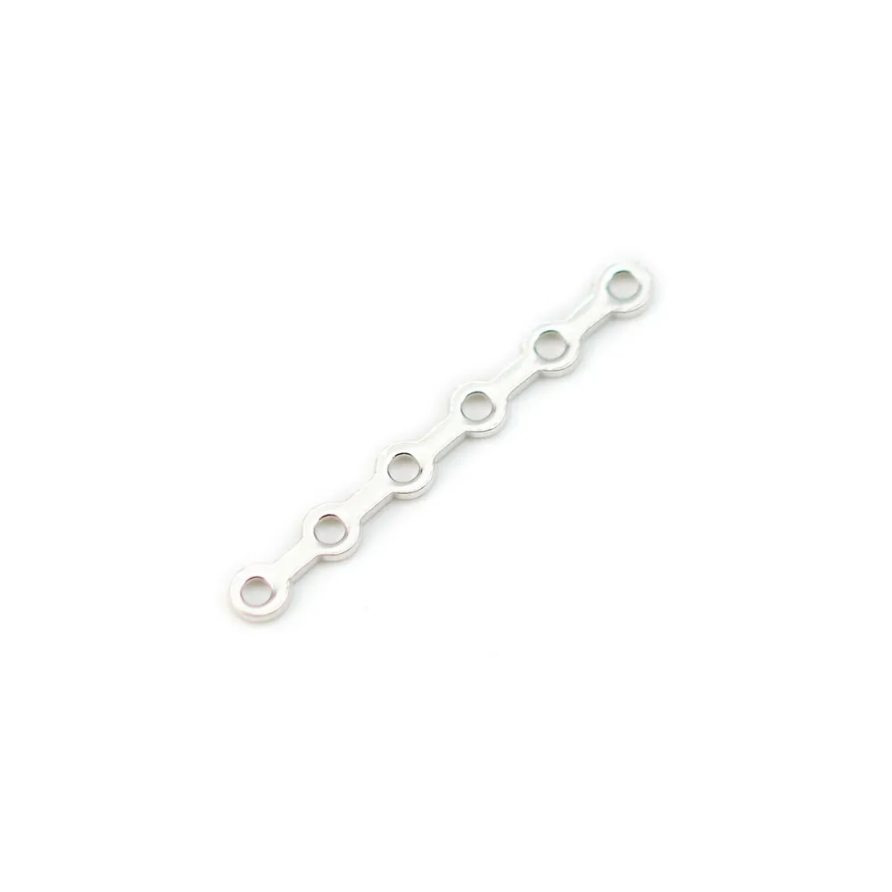 Argent 925 Barrette 4 Rangs  x 2pcs