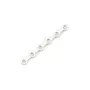 Argent 925 Barrette 4 Rangs  x 2pcs