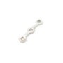 Sterling Silver 925 barrette 5 strands x 1pc
