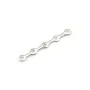 Argent 925 Barrette 4 Rangs  x 2pcs